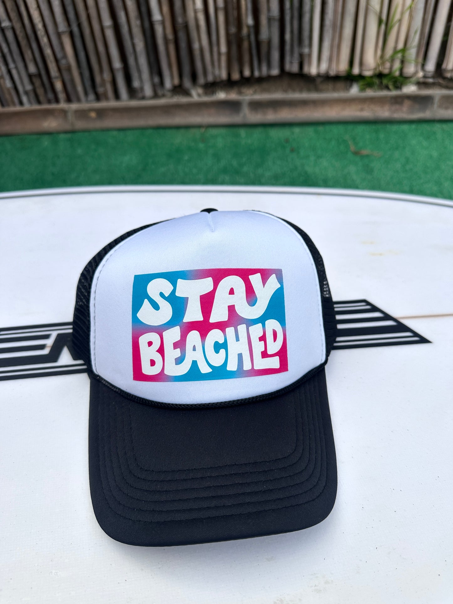 Black “Stay Beached” Trucker Hat